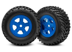 Blue 5-Spoke wheels with SCT Tires (2)