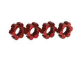 24 mm Red Aluminum Splined Hex Wheel Hubs (4)
