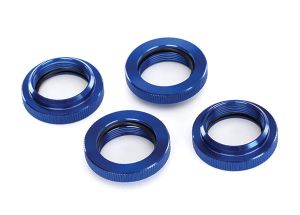 Blue Aluminum GTX Shock Spring Retainers (4)