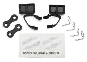 Black Side Mirrors (L&R) with Hardware