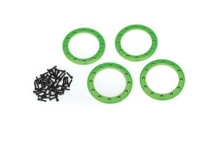 2.2" Green Aluminum Beadlock Rings w/ Screws (4)