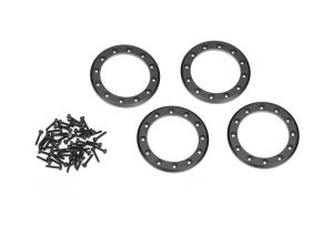 2.2" Black Aluminum Beadlock Rings w/ Screws (4)