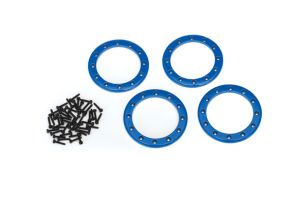 2.2" Blue Aluminum Beadlock Rings w/ Screws (4)
