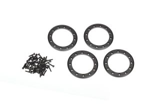 1.9" Black Aluminum Beadlock Rings w/ Screws (4)