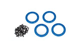1.9" Blue Aluminum Beadlock Rings w/ Screws (4)