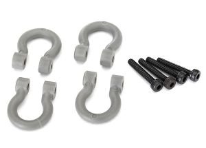 Gray Bumper D-Rings with Screws, 8234