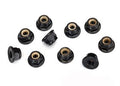 Black 4 mm Flanged Nylon Locking Nuts (10), 8347