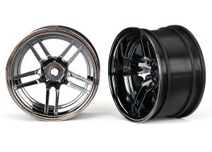 1.9" Black Chrome Split-Spoke Rear Wheels (2)