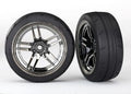 1.9" Black Chrome Front Wheels & Response Tires (2), 8373