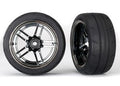1.9" Black Chrome Rear Wheels & Response Tires (2), 8374