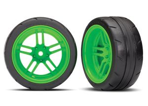1.9" Green Rear Wheels & Response Tires (2)