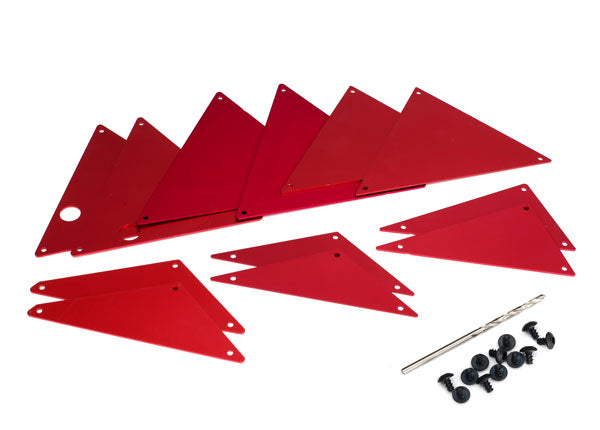 Red Aluminum Tube Chassis Inner Panel Set, 8434R