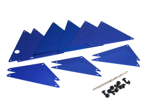 Blue Aluminum Tube Chassis Inner Panel Set, 8434X